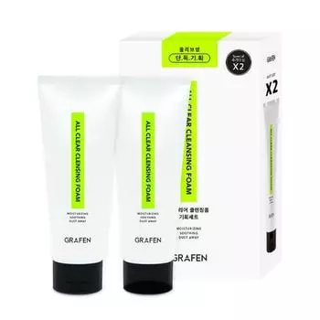 Graphene All Clear очищающая пенка (Выберите 1 из 2 типов), Корейская мужская популярная косметика [Plan] All Clear Cleansing Foam 1+1