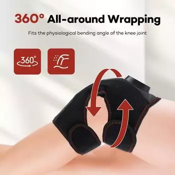 Graphene Heated Electric Knee Massager Hot Compress Elbow Leg Knee Double Airbag Knee Protector Machine Type-C Charging