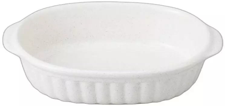 Gratin Dish x x Gratin Dish Setomonohonpo Pear-textured Boat-Shaped [18.5 12.5 4cm]