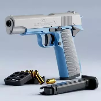 Gravity 3D Printed M1911 Модель Прямой Пистолет Прыжка Игрушечный Нестреляющий Детеныш Редьки Игрушка Для Детей Снятие Стресса Рождественские Подарки 1 ШТ