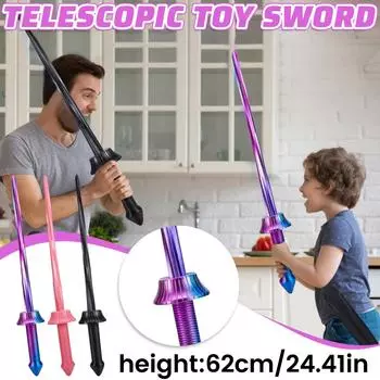 Gravitys Выдвижной спиральный меч Репчатый меч Выдвижной меч Самурайский выдвижной меч Западный меч Вращающиеся игрушки One Size чёрный