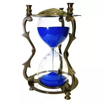 Гравированные песочные часы 17,78 см Классическая морская латунная фигурка, настольный декор