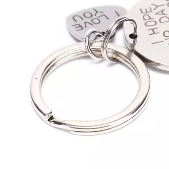 Гравированные подвески I Love You брелок для ключей ювелирные изделия подарки на День святого Валентина