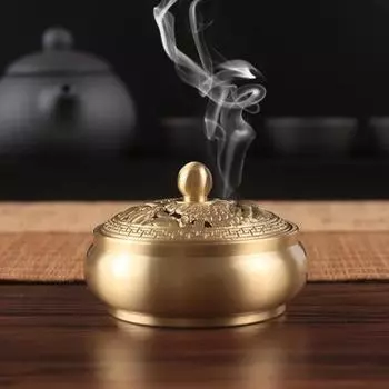 Гравировка благовоний с декоративной крышкой, гальваника, рыба, двойной резной держатель для курильницы, домашний декор жёлтый
