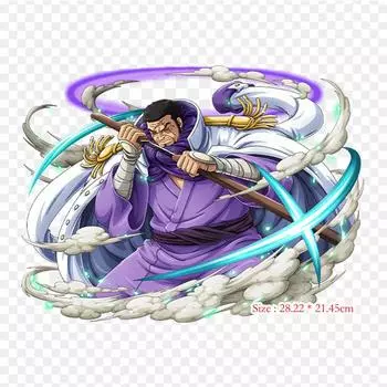 Гравитационные фрукты One Piece One Piece Treasure Cruise Roro Утюг на теплопередаче Печать Виниловые нашивки Наклейка для одежды DIY Аппликации Моющиеся нашивки