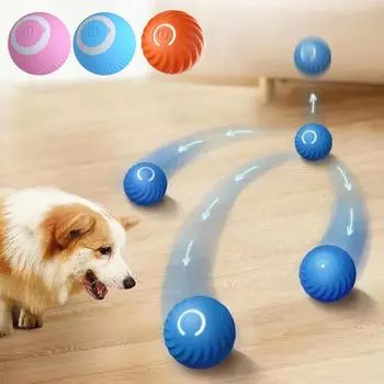 Гравитационные прыгающие мячи USB перезаряжаемый катящийся мяч для кошек самодвижущийся интерактивный игрушечный мяч для кошек прыгающий мяч для котят для игр в помещении розовый