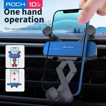 Гравитационный автомобильный держатель для телефона ROCK, мобильная подставка для смартфона, GPS-крепление для iPhone 13 12 11 Pro 8 Samsung Huawei Xiaomi Redmi LG синий