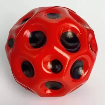 Гравитационный мяч для детей, игры в помещении и на открытом воздухе, спортивные игрушки из ПУ, антигравитационный стресс, резиновый отскок, прыгающий мяч, игрушка для координации рук и глаз 6.3cm красный