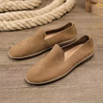 Gray Men Casual Shoes Italian Men Loafers Moccasins Slip On Men s Flats Breathable Genuine Leather Male Driving Shoes 38