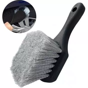 Gray Short Handle Automobile Tire Brush Cleaning Short Handle Brush Tire Wheel Hub Car Wash BrushWheel Tire Brush серый