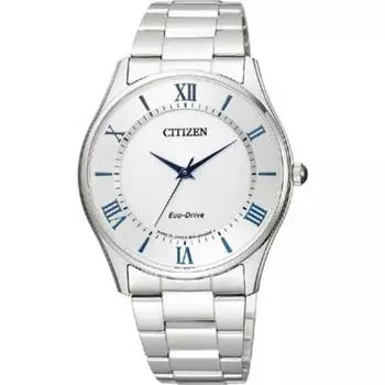 Гражданин BJ6480-51B ( Часы CITIZEN COLLECTION Eco-Drive Pair Model Men s White) Круглые часы, серебро