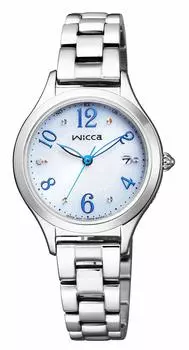 [Гражданин] Часы Wicca Solar Tech Radio Clock Happy Diary HAPPY DIARY Simple Adjust KS1-210-91 Женские серебряные