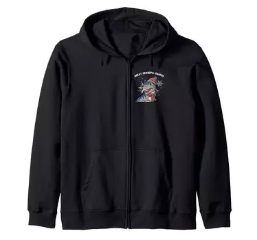 Great Grampasaurus Dinosaur Grandpa Saurus Family Zip Parka чёрный