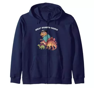 Great Grampasaurus Dinosaur Grandpa Saurus Family Zip Parka синий