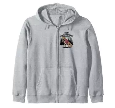 Great Grampasaurus Dinosaur Grandpa Saurus Family Zip Parka серый