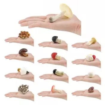 Great Vivid PVC Mushroom Statue False Figurine DIY Photograph Props Table Decor M