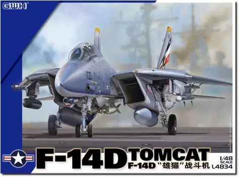 Great Wall Hobby American Carrier Fighter Total Length 397mm Plastic Model L4834 1/48 F-14D Approx. (Airplane)