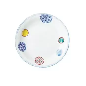 Greater East Asia Ceramics Nishikimaru crest fluctuation 16.5cm serving plate AM-NMAYU50