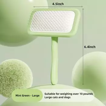 Гребень для кошек, вытягивающий волосы, расческа для домашних животных, специальная собачья шерсть, кошачья игла, расческа, артефакт, плюшевый бишон, принадлежности для собак S зелёный