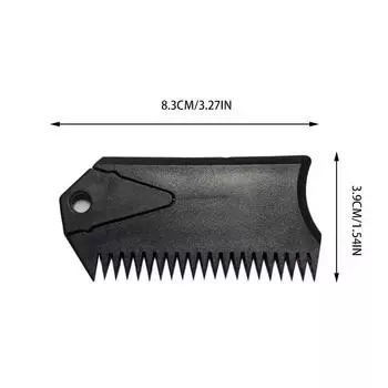 Гребень для снятия воска с досок для серфинга на открытом воздухе, гребцов для серфинга с веслом, расческа для снятия воска с ключом. чёрный