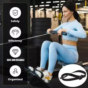 Гребной тренажер сменные ремни для ног регулируемые ремни для ног фиксированные ремни для ног детали тренажера легко установить чёрный