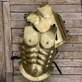 Греческая спартанская арена Юрский доспех Средневековая копия Определенная мускулатура Передняя часть Задняя часть Римская