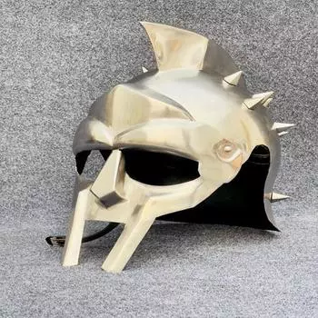 Греческие доспехи Шлем гладиатора Гладиатор Носимый шлем Максимус Децимас Меридианский доспех Шлем Идеальный костюм для ролевой игры, Рождество