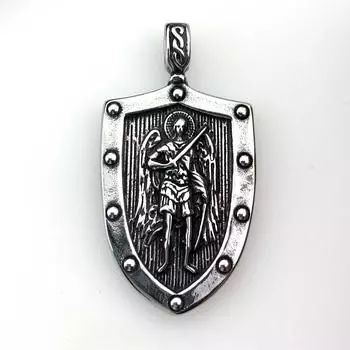 Греческий Бог Войны Крылья Ангела Щит Подвеска из Титановой Стали Мужское Винтажное Ожерелье Аксессуары