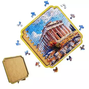 Греческий храм 175 Деревянный нерегулярный пазл Креативная деревянная головоломка