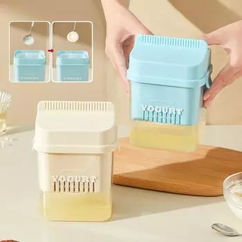 Греческий йогуртница Фильтр-сито для йогурта Инструменты для отделения сыворотки Сепаратор для сыра Влагоотделитель Многоразовый мелкоячеистый фильтр для дома белый