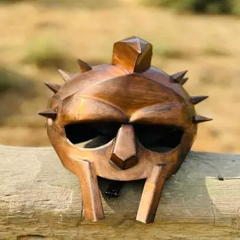 Греческий шлем-доспех для ролевой игры | Шлем средневекового гладиатора | Шлем-доспех Максимуса Децима Меридиана