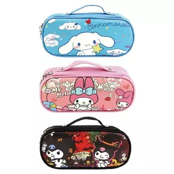 Пенал для карандашей GREDINO Kuromi, канцелярская коробка, пенал для карандашей Kuromi, держатель для ручек, простая большая емкость, пенал для карандашей Kuromi, канцелярская коробка, многофункциональная сумка