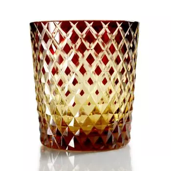 GREEM MARKET Деревянная коробка Современная классная стеклянная работа Стеклянная чашка Kiriko Бокал Shochu Стакан для виски Rocks Glass Узор из полосатой рыбы Стеклянный продукт Kiriko