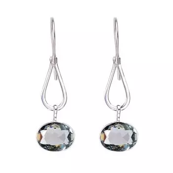 Green Amethyst 925 Sterling Silver Earring V81, Mint Green Earring, Oval Earring, Valentin s Day Gift, Gift For Her, Birthday Gift, Handmade Jewelry,