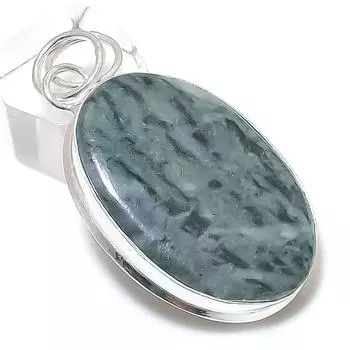 Green Aventurine Gemstone 925 Sterling Silver Jewelry Pendant 2.09 l6i86