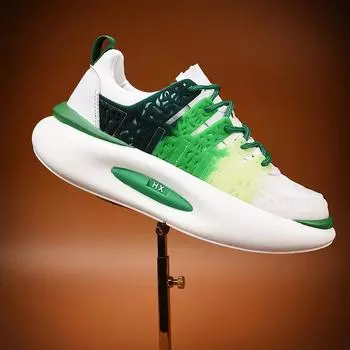 Green Casual Shoes Man Pu Leather Male Sneakers Round Toe Shoe for Men 2024 Autumn New Outdoor Non Slip Comfortable Platform Hot 39