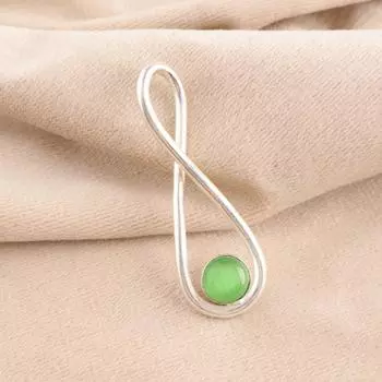 Green Cat s Eye Gemstone 925 Stamped Silver Jewelry Handmade Chain Pendant 1.66 PP-20-43