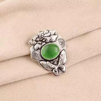 Green Cat s Eye Gemstone 925 Sterling Silver Jewelry Handmade Butterfly Pendant CP-6-43