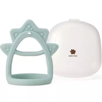 Green Finger Domestic Bebegrow Star Wrist Teether + Case Set, Case, Mint, 1 Set, корейские детские товары