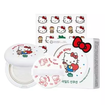 GREEN FINGER Солнцезащитный крем - Fresh Mild Sun Cushion Hello Kitty Edition SPF50+/PA++++ 14г (3 варианта) 1PCS