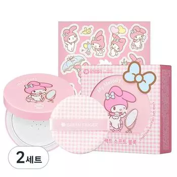 Green Finger Увлажняющий солнцезащитный крем Sunpact Soft Block My Melody Edition SPF 50+ PA++++ 16 г + набор наклеек My Melody, 2 набора