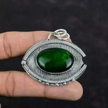 Green Fire Labradorite Gemstone Pendant Decent Jewelry 925 Sterling Silver Pendant Handmade Ethnic Jewelry Gifts For Women Statement Pendant