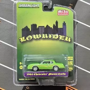 Green Greenlight1 Chevrolet Monte Carlo Car Alloy Model Decoration 1:64 Light green Monte Carlo