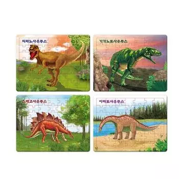 Green Kids Yeondupang Dinosaur Puzzle 4P Set, корейские популярные головоломки