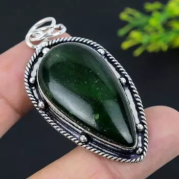 Green Labradorite Gemstone 925 Sterling Silver Jewelry Pendant 2.44 s5Z04