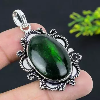 Green Labradorite Gemstone 925 Sterling Silver Jewelry Pendant 2.36 k8U48
