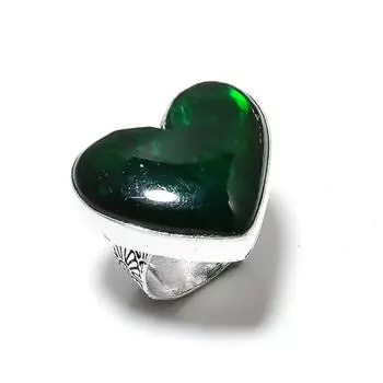 Green Labradorite Gemstone Handmade 925 Sterling Silver Gift Ring Size 10 S4L74