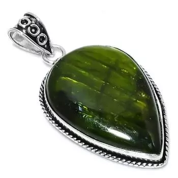 Green Labradorite Gemstone Handmade 925 Sterling Silver Pendant 2.40 o8D61