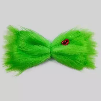 Green Large Furry Hair Bow Christmas Hair Clip Women Girl Costume Party