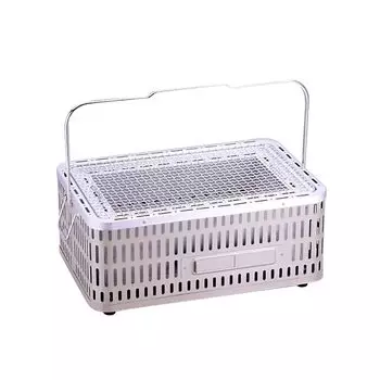 GREEN LIFE Сделано в Японии Барбекю-барбекю Основной блок не нагревается быстро Регулируемая высота сетки Квадратная столешница Bicchirin SC-452 серебряный